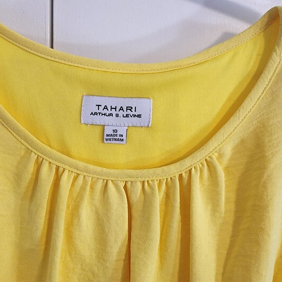 Tahari Arthur S. Levine Yellow Tank Sundress with Bottom Ruffle NWT | Size 10 - Picture 5 of 12